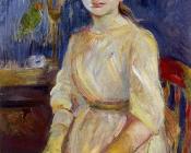 贝尔特 摩里索特 : Julie Manet with a Budgie